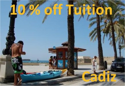 10% off tuition in Cadiz 10% off tuition in Cadiz