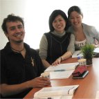 Studdents learning Chinese at the Shanghai language school
