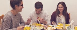 Salamanca: Students sharing a meal