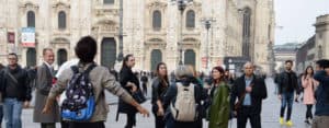 Milan: In front of the cathedral