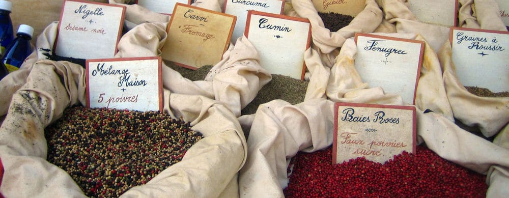 Spices in Provence market