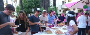 Cannes Evening meal on campus